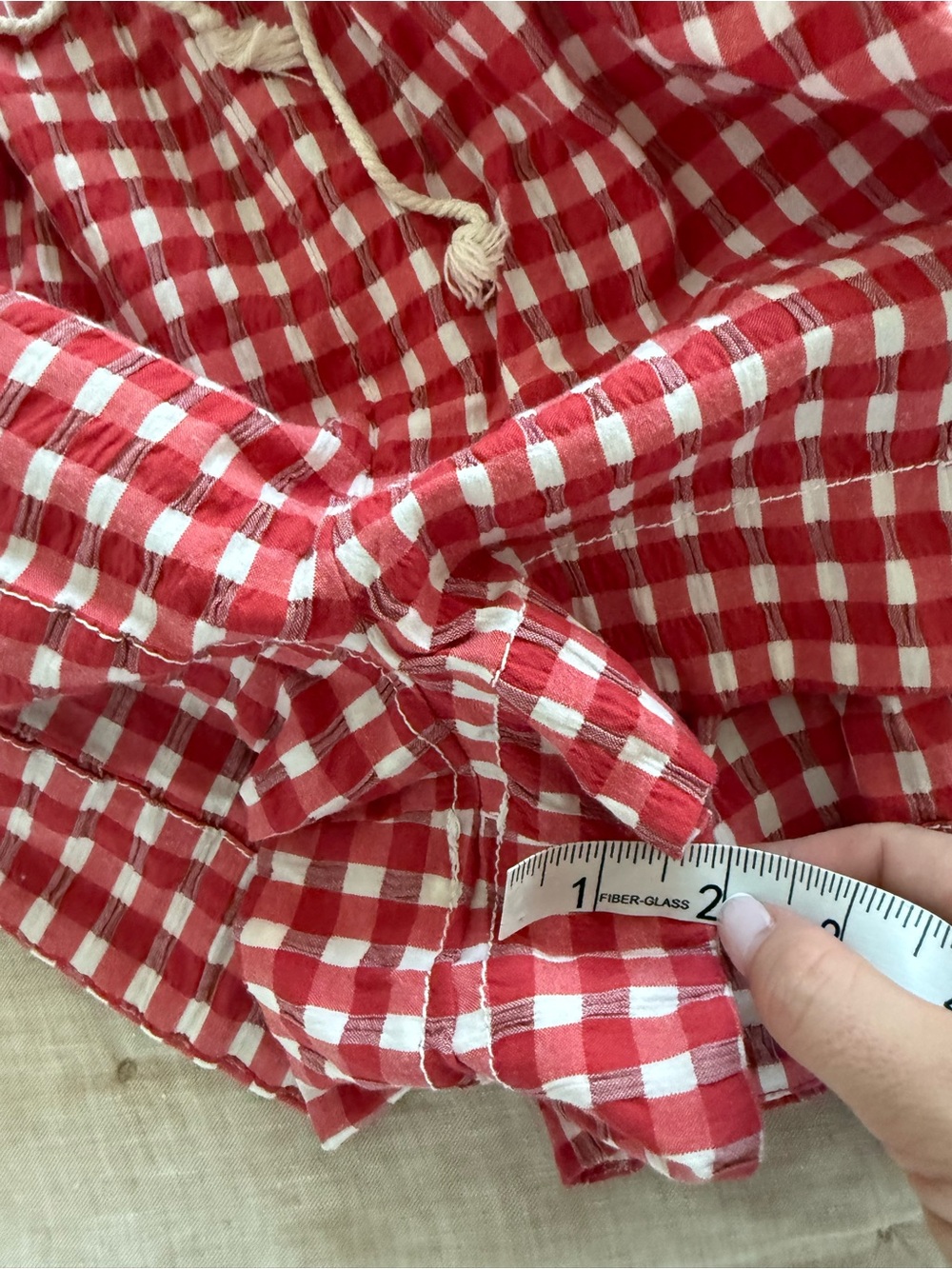 Free People Red Gingham Short Jumpsuit Romper - Picture 14 of 15